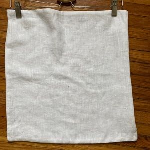 White linen pillow covers